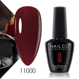 Qfdian  15ml 334 Blue Pink Colors Nail Gel Polish Soak Off UV LED Nail Lacquer Varnish Semi Permanent Nail Art Gel For Nail Art