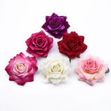 Qfdian  50PCS 10CM Big Roses Artificial Flower Home Decoration Christmas Wreaths Wedding Bridal Accessories Clearance Headwear Brooch