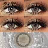 Qfdian  1 Pair Natural Fashion Colored Contact Lenses for Eyes Brown Pupils Gray Contact Lenses Cosmetic Lens New Pupil Yearly