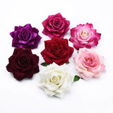 Qfdian  50PCS 10CM Big Roses Artificial Flower Home Decoration Christmas Wreaths Wedding Bridal Accessories Clearance Headwear Brooch