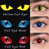 Qfdian 1 Pair Cosplay Contact Lenses for Eyes Halloween Cat Eye Contacts Anime Accessories Snake Eye Lenses Lizard Lenses
