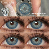 Qfdian  1pair Bloom Black Contact Lenses for Eyes Natural Cosmetic Brown Gray Pupil Eye Lens Color Lens Fashion Beauty Yearly