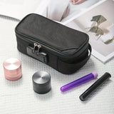 Qfdian  Portable Lockable Bag Cigarettes Smell Proof Storage Container Jewelry Bag Organizers for Make Up Costmeic Travel Case