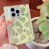Qfdian INS Korea Fruit Pear Strewberry Phone Case For Iphone 15ProMax 16Pro 13 14 15 16 Pro Max 16ProMax 14Pro Cover Fundas