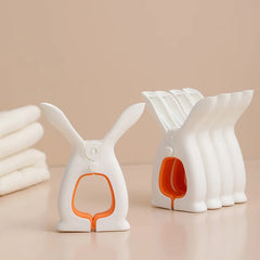 Qfdian Quilt drying clip multi-function clothes drying clip balcony windproof clip cute rabbit ear quilt drying holder