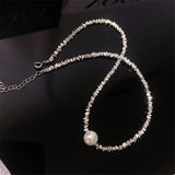 2024 Popular Silver Colour Sparkling Clavicle Chain Choker Necklace Collar For Women Fine Jewelry Wedding Party Birthday Gift
