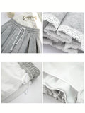 Qfdian  Elastic Waist Pleated Skirts with Shorts Fashion High Waist Mini Skirts Women Korean Fashion Short Skirt Sexy Preppy Style Skort