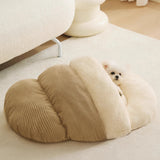 Qfdian  Teddy Small and Medium-sized Dog Pet Sleeping Pads Cat Bed Four Seasons Universal  Deep Sleep Bed Pet Tent Cave Nest Cat House