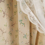 Qfdian  Curtains for Bedroom Living Dining Room Lace Pastoral Floral French Windows Door Luxury Country Style Simple