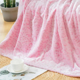 Qfdian Leopard Print Flannel Blanket, Wool Blanket, Single-sided Plush Bed Blanket, Sofa, Travel Super Soft Blanket