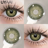 Qfdian NEW Blue Eye Color Lens 1 Pair Green Colored Pupils for Eyes Natural y2k Fashion Lenses Korean Style Colorcon Eye Contacts