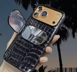 Qfdian  Luxury Crocodile-Pattern Phone Case, for IPhone 17 Pro 15 14 13 17 12 11 16 Max 16 Pro Max Cover，Protective phone cases