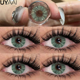 Qfdian  Cleopatra Series NEW Colored Pupils Makeup Green Contact Lenses Beauty Women Colored Pupils Cosmetic Brown Natural Pupils