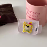 Qfdian Cute cartoon embroidery leather earphone case for apple airpods pro pro2nd 3 pure color summer charing box cover for airpod 1 2