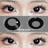 Qfdian  Cosplay Blind Black Lenses Anime White Eye Color Lens Halloween Vampire Lenses Cosmetic Colorful Multicontacts Red Lens