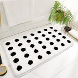 Qfdian  Modern Minimalist Thickened Microfiber Bath Mat TPR Non-slip Design Shower Room Door Mat Non-slip Absorbent Bathroom Rug