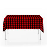 Qfdian  1/2/3pcs Disposable Red Gingham Plaid Table Cloths for Parties, Rectangle Party Table Cover for Picnic Farm Birthday Wedding,
