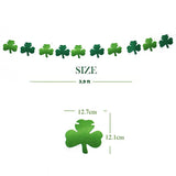 Qfdian  Green Hollow Lucky Irish Shamrock Clover Fabric Triangle Banner Flag St. Patrick’s Day Party Shamrock Garland Hanging Decoration
