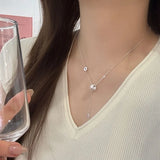 Qfdian  Minimalist Clavicle Chain Necklace for Women High End Luxury Cool INS Style Niche Design Dainty Chain Jewelry Birthday Gift
