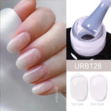 Qfdian 7ml Crystal Jelly Nude Rubber Base Gel Transparent Semi-permanent Varnish UV LED Construction Gel Nail Art Manicure