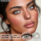 Qfdian  1Pair Big Eyes Gray Lenses Korean Natural Lenses Color Contact Lens Eyes Brown Blue Beautiful Pupil Lentes Cosmetics
