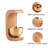 Qfdian Dopamine Wind-bell Magnetic Inhalation Home Wind-bell Beech Car Into The Door To Remind The Bell Copper Bell Walnut Copper Ornam
