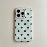 Qfdian INS Korea Point Phone Case For Iphone 16ProMax 15Pro 13 14 15 16 Pro Max 15Pro 15ProMax Cover Fundas