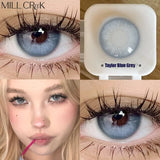 Qfdian Contact Lenses Myopia Prescription Lenses With Diopters Grey Colored Contacts Lens for Eyes Cosmetics Beauty Pupil