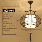 Qfdian  New Lantern Pendant Light Personalized and Creative Tea Room Light Iron Art Yang Table Light Fabric Simple Chinese Style