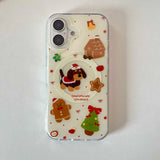 Qfdian Cartoon cute christmas shell magnetic for iphone 15promax 16 13 14pro 15 pro max 13pro 16pro 14 puppy stand holder phone case