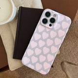 Qfdian Pink Heart Cute Phone Case For Iphone 15Pro 16ProMax 13 14 15 16 Pro Max 14ProMax 15ProMax Cover Fundas