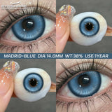 Qfdian 1Pair Fashion Makeup Pampas Series Yearly Purple Contacts Green Eyes Color Lenses Beauty Pupils Eye Color Green Lenses