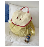 Japanese Letter Embroidery Schoolbags Y2k Aesthetic Student Casual Travel Backpacks Contrast Color Sweet Kawaii Bags for Women
