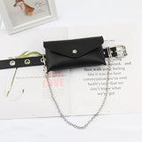 Qfdian  Punk Y2k Aesthetic Women Purses and Handbags Vintage Casual Chain Trendy Vintage Simple All Match Waist Packs Streetwear Fashion