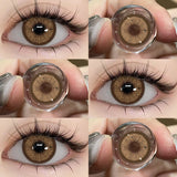 Qfdian  Color Contact Lenses Beauty Blue Lens Makeup Colorcon Fashion Natural Black Eyes Lens Natural Brown Lenses Fashion Lens