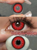 Qfdian  Red Cosplay Colored Contact Lenses for Halloween Vampire Cosplay Red Lenses Eye Contacts Anime Accessories Lens Contact