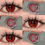 Qfdian  2PCS Halloween Myopia Contact Lenses Cosplay Colored Contact Lenses Prescription Lens Natural Pupils Eye Color Lenses