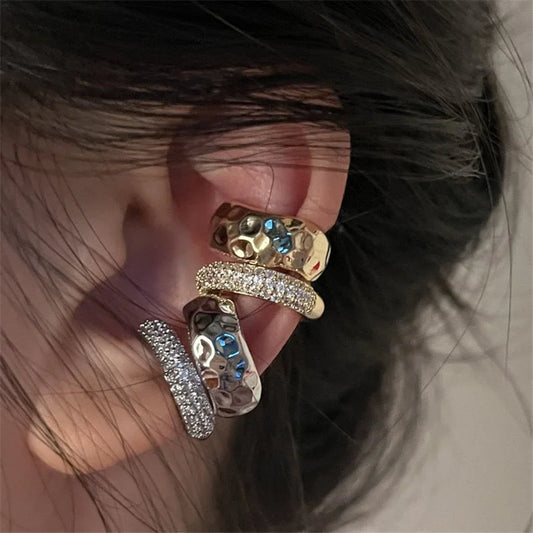 Fashion Exquisite Rhinestone Decor Ear Cuff earring for Woman Ear Summer New Arrival Ear Clip Jewelry Gift