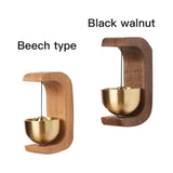 Qfdian Dopamine Wind-bell Magnetic Inhalation Home Wind-bell Beech Car Into The Door To Remind The Bell Copper Bell Walnut Copper Ornam