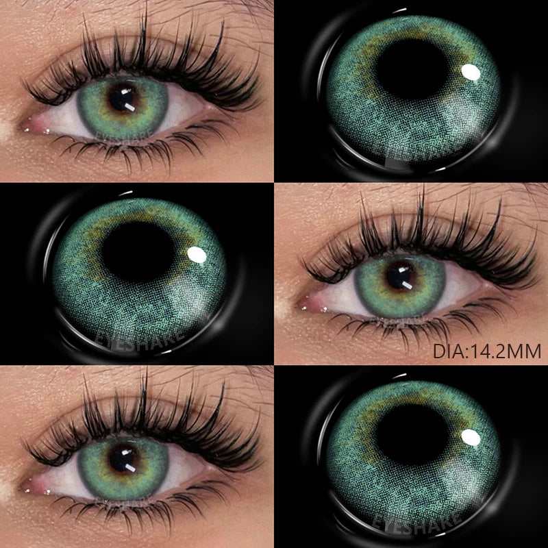 AMARA Gray Lenses 1 Pair Colored Contact Lenses for Eyes for Dark Eyes Natural Eye Contact Fashion Lenses 14/14.2/14.5mm