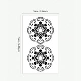 Qfdian  Mystic Shadow Temporary Tattoo Exotic Blackberry Design Symmetrical Chest Decal Sexy Black Half-Permanent Body Art for Nightclub