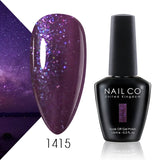 Qfdian  15ml 334 Blue Pink Colors Nail Gel Polish Soak Off UV LED Nail Lacquer Varnish Semi Permanent Nail Art Gel For Nail Art