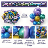 Qfdian  110pcs Metallic Different Color Balloon Arch Set Suitable for Parties, Disco-themed Parties, Birthdays Party,Christmas,Wedding