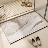 Qfdian Bathroom Carpet Toilet Foot Mats Absorbent Bathroom Mat Diatom Mud Floor Mat Non-Slip Bath Rug Toilet Doormat Quick Drying Rugs