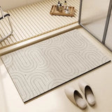 Qfdian Bathroom Carpet Toilet Foot Mats Absorbent Bathroom Mat Diatom Mud Floor Mat Non-Slip Bath Rug Toilet Doormat Quick Drying Rugs