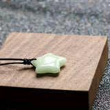Qfdian  Luminous Star Pendant Necklace and Bracelet Set (Adjustable Rope/Sporty-Cute)