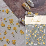 Qfdian Hipster Pure White Flowers Rose Spring Lily Peony Camellia Daisy Jelly Cherry Blossom Magnolia Nail Art Stickers Manicure Decals