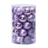 Qfdian  34pcs Christmas Balls Ornaments Xmas Tree Decorations Royal Blue Retro Orange Gold Hanging Ball Christmas Party Decor Birthday