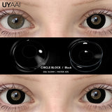Qfdian  Cosplay Lenses Makeup Colored Pupil White Lenses Hallowen Contact Lenses Cosmetics Eye Contacts Black Lens Women Cosplay