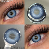 Qfdian  2pcs Blue Color Contact Lenses for Eyes High Quality Brown Natural Lens Green Pupils Korean Soft Lens Cosmetic Yearly